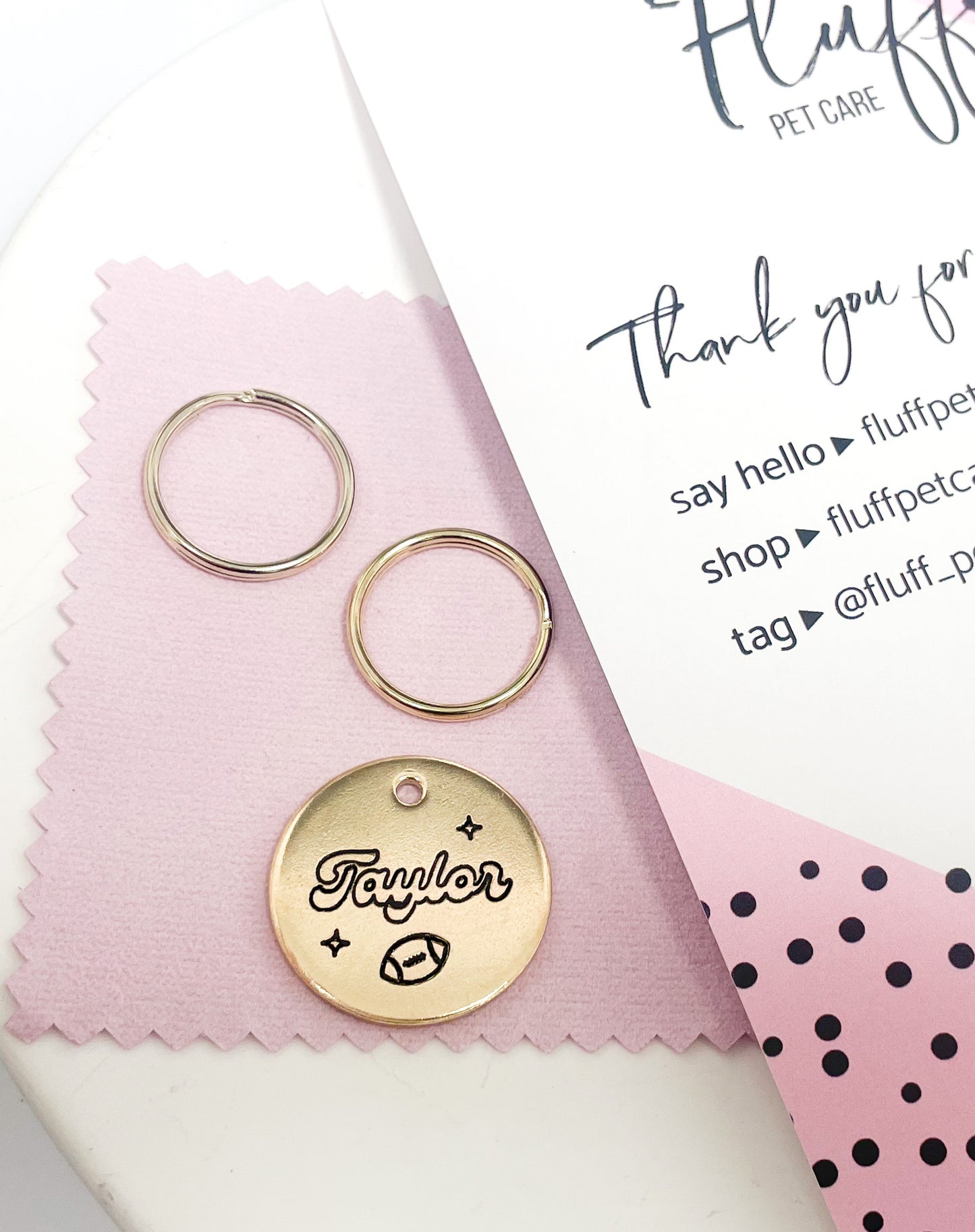 Personalized Dog Tag - Football Design Engraved Dog Tag - Football Hand Design Tag - Cat ID Tag - Dog Collar Tag - Custom Dog Tag - Personalized Tag - Pet ID Tag - Pet Name Tag - Superbowl - Sports