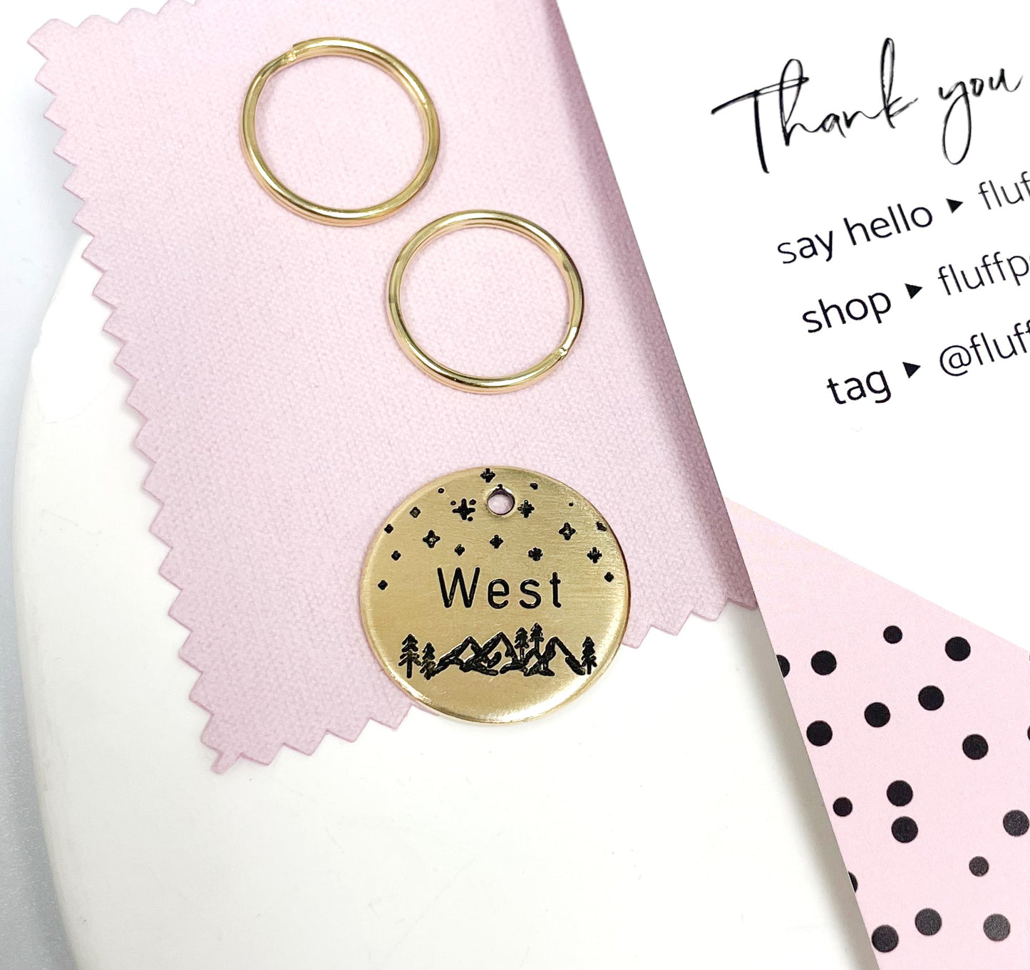 Personalized Dog Tag - Mountain and Stars Design Engraved Dog Tag - Cat ID Tag - Dog Collar Tag - Custom Dog Tag - Pet ID Tag - Pet Name Tag - Dog Tag - Pet Accessories