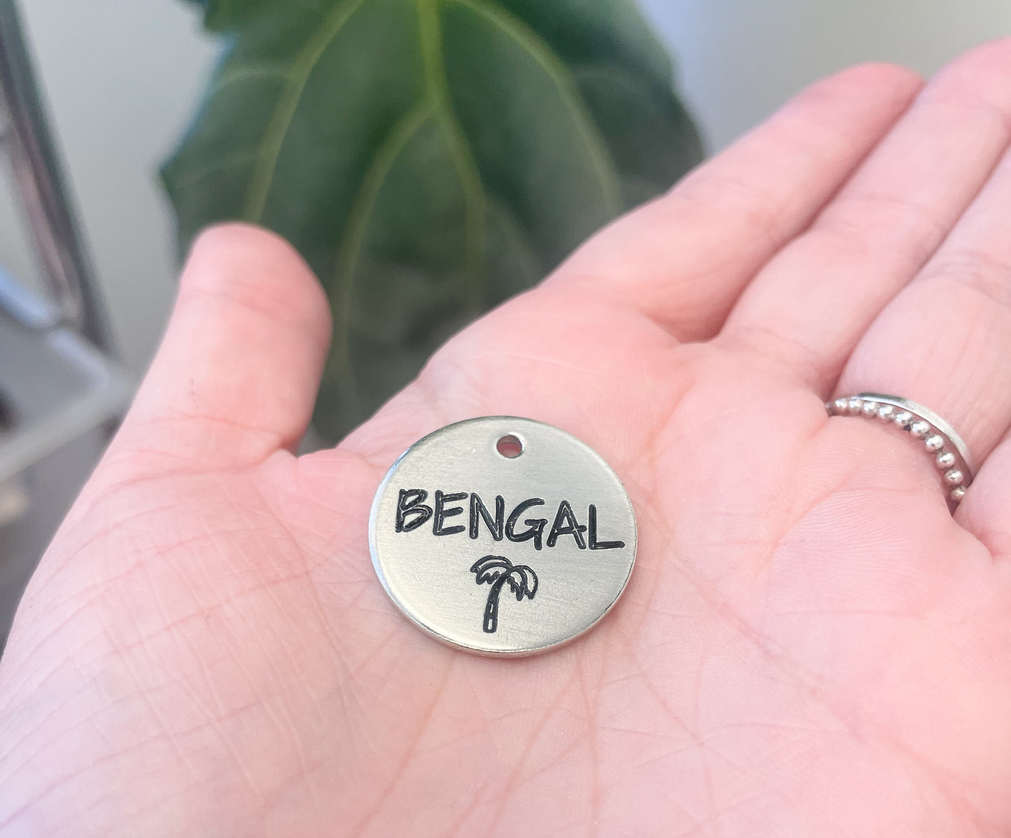 Personalized Dog Tag - Palm Tree Design Engraved Dog Tag - Cat ID Tag - Dog Collar Tag - Custom Dog Tag - Pet ID Tag - Pet Name Tag - Dog Tag - Pet Accessories