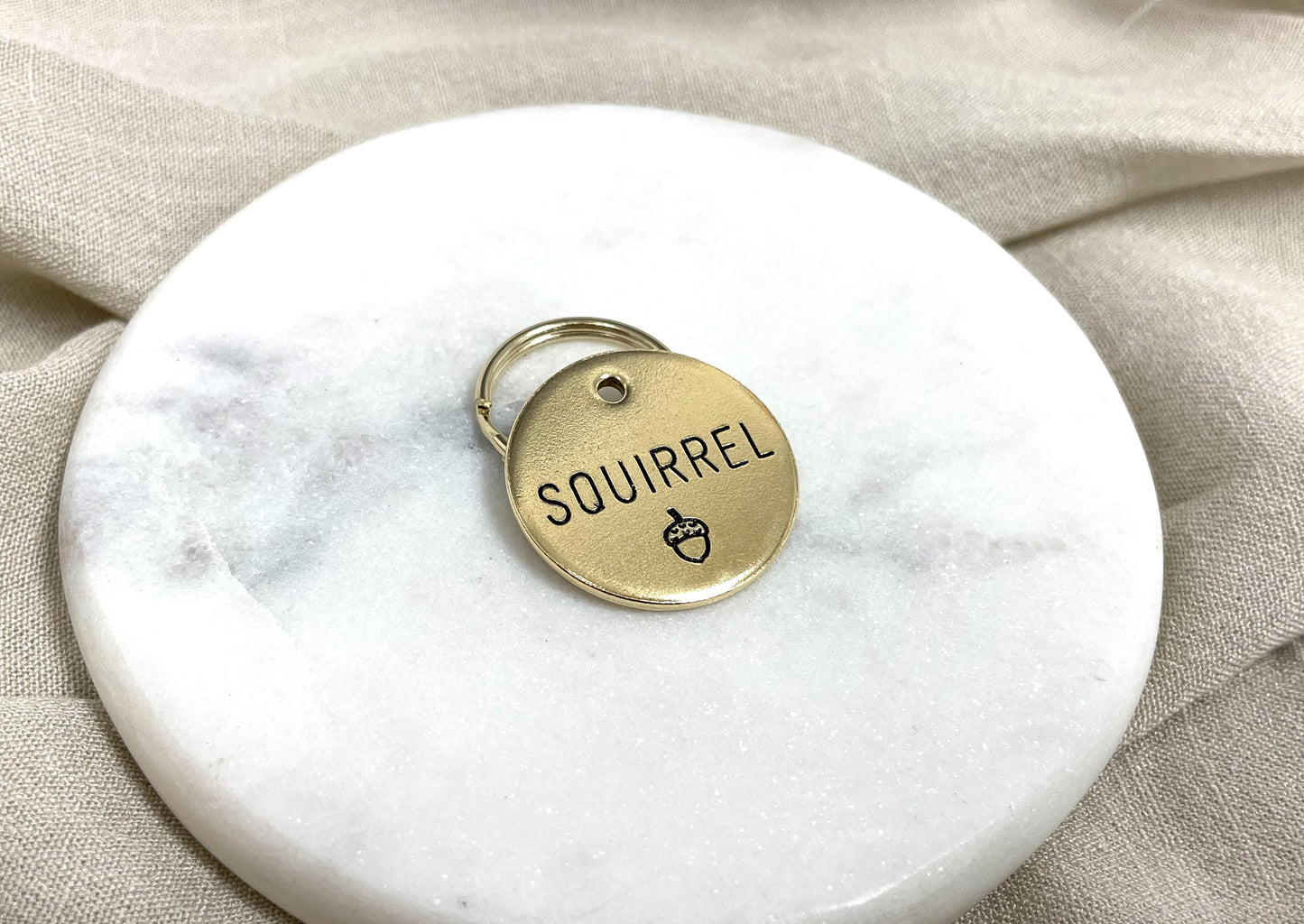 Personalized Dog Tag - Acorn Design Engraved Dog Tag - Squirrel Design Tag - Cat ID Tag - Dog Collar Tag - Custom Dog Tag - Personalized Tag - Pet ID Tag - Pet Name Tag - Nature Themed Dog Tag
