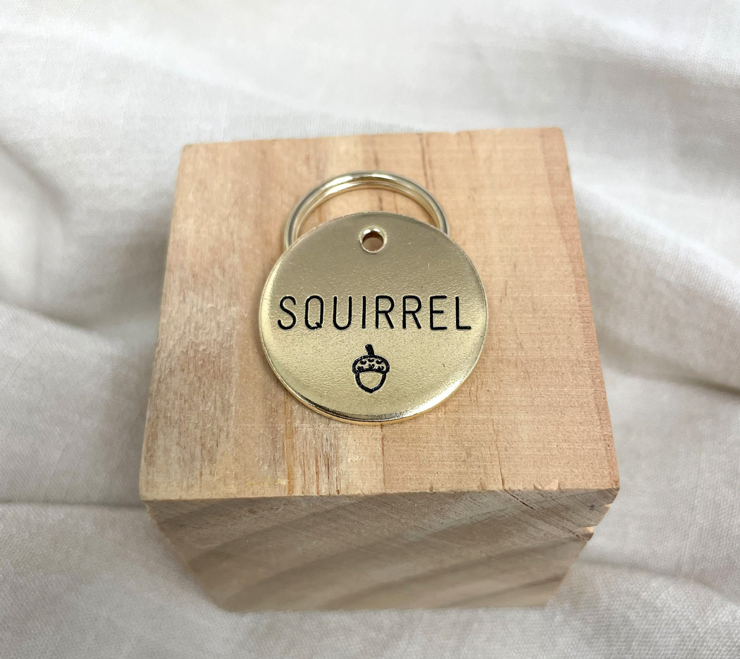 Personalized Dog Tag - Acorn Design Engraved Dog Tag - Squirrel Design Tag - Cat ID Tag - Dog Collar Tag - Custom Dog Tag - Personalized Tag - Pet ID Tag - Pet Name Tag - Nature Themed Dog Tag