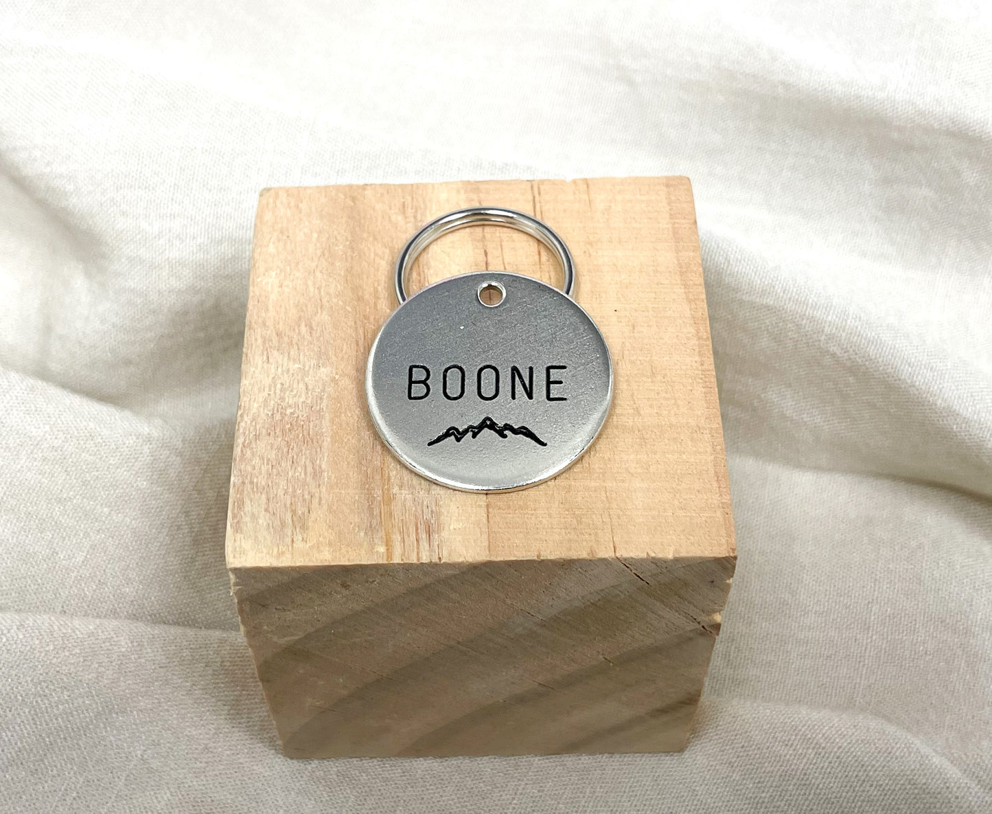 Personalized Dog Tag - Mountains Design Engraved Dog Tag - Simple Mountains Design Tag - Cat ID Tag - Dog Collar Tag - Custom Dog Tag - Personalized Tag - Pet ID Tag - Pet Name Tag - Nature Themed Dog Tag