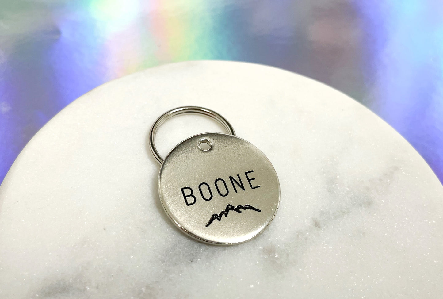 Personalized Dog Tag - Mountains Design Engraved Dog Tag - Simple Mountains Design Tag - Cat ID Tag - Dog Collar Tag - Custom Dog Tag - Personalized Tag - Pet ID Tag - Pet Name Tag - Nature Themed Dog Tag