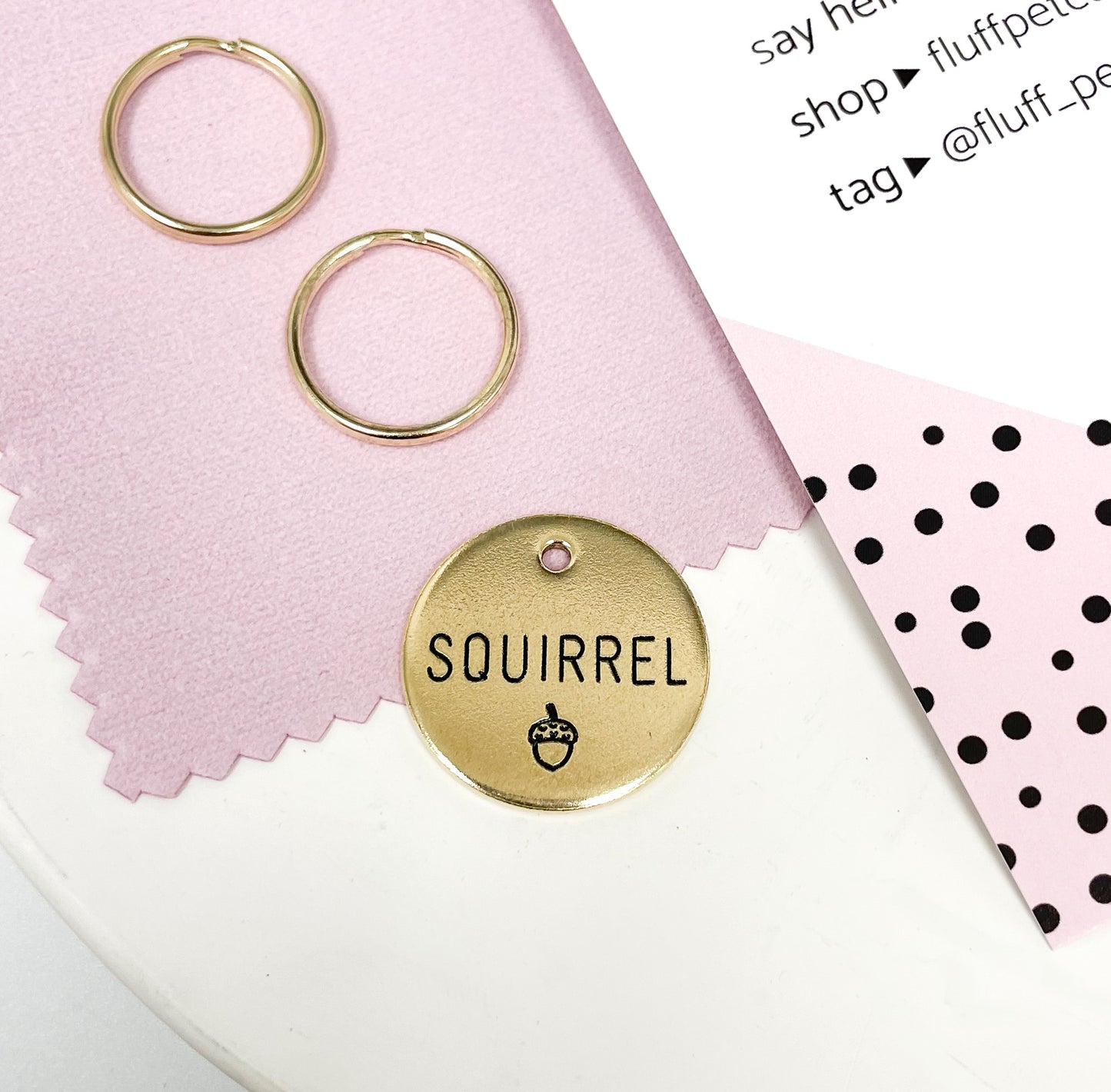 Personalized Dog Tag - Acorn Design Engraved Dog Tag - Squirrel Design Tag - Cat ID Tag - Dog Collar Tag - Custom Dog Tag - Personalized Tag - Pet ID Tag - Pet Name Tag - Nature Themed Dog Tag