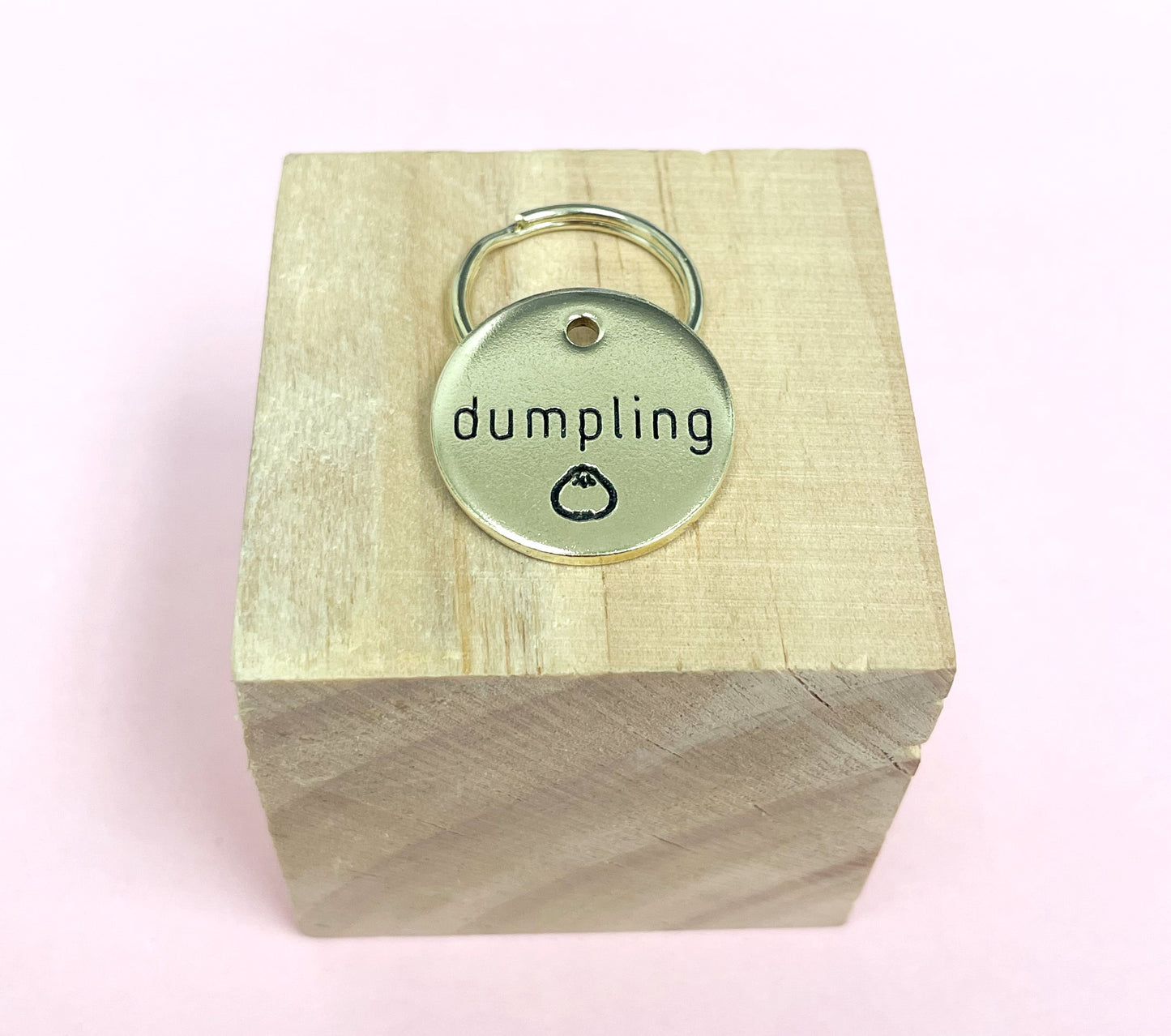 Personalized Dog Tag - Dumpling Design Engraved Dog Tag - Dumpling Design Tag - Cat ID Tag - Dog Collar Tag - Custom Dog Tag - Personalized Tag - Pet ID Tag - Pet Name Tag - Food Themed Dog Tag