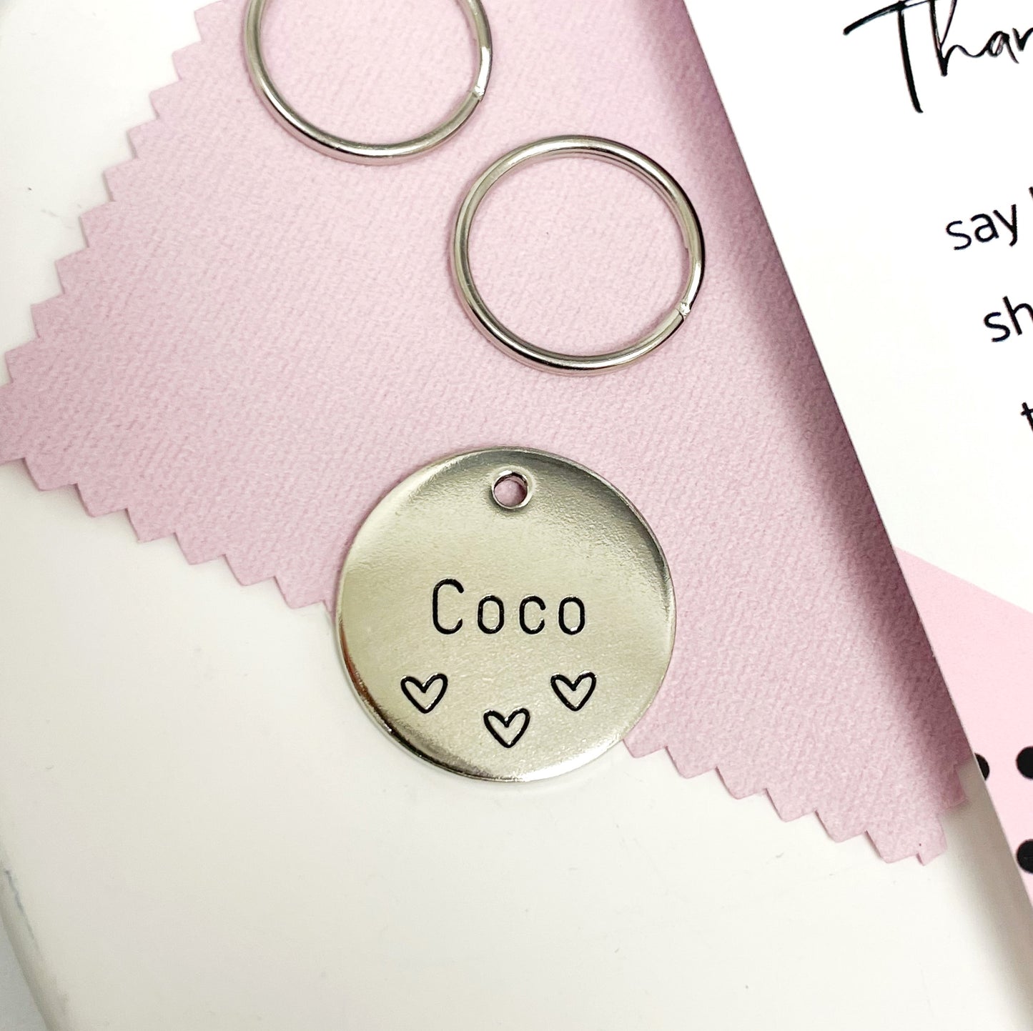 Personalized Dog Tag - Hearts Design Engraved Dog Tag - Heart Design Tag - Cat ID Tag - Dog Collar Tag - Custom Dog Tag - Personalized Tag - Pet ID Tag - Pet Name Tag - Love -