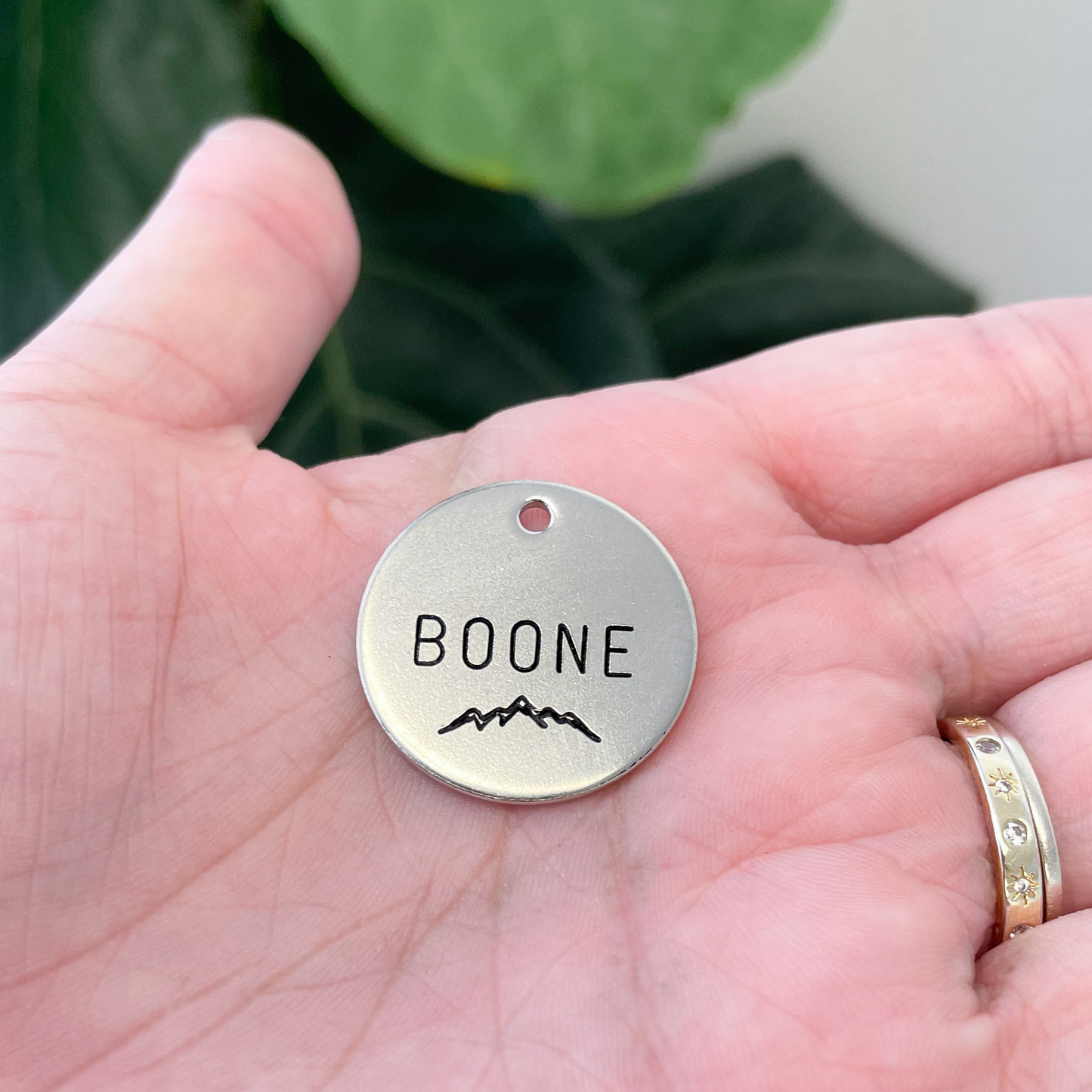 Personalized Dog Tag - Mountains Design Engraved Dog Tag - Simple Mountains Design Tag - Cat ID Tag - Dog Collar Tag - Custom Dog Tag - Personalized Tag - Pet ID Tag - Pet Name Tag - Nature Themed Dog Tag