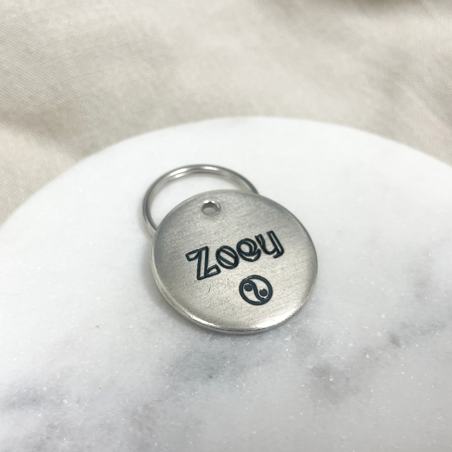 Personalized Dog Tag - Yin Yang Design Engraved Dog Tag - Cat ID Tag - Dog Collar Tag - Custom Dog Tag - Pet ID Tag - Pet Name Tag - Dog Tag - Pet Accessories