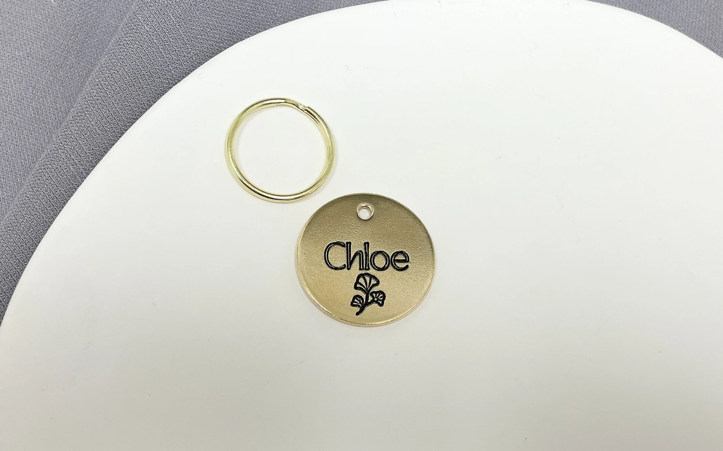 Personalized Dog Tag - Flower Design Engraved Dog Tag - Cat ID Tag - Dog Collar Tag - Custom Dog Tag - Pet ID Tag - Pet Name Tag - Dog Tag - Sports Dog Tag - Dog Gear - Dog - Art Deco - Accessories - Pet Accessories