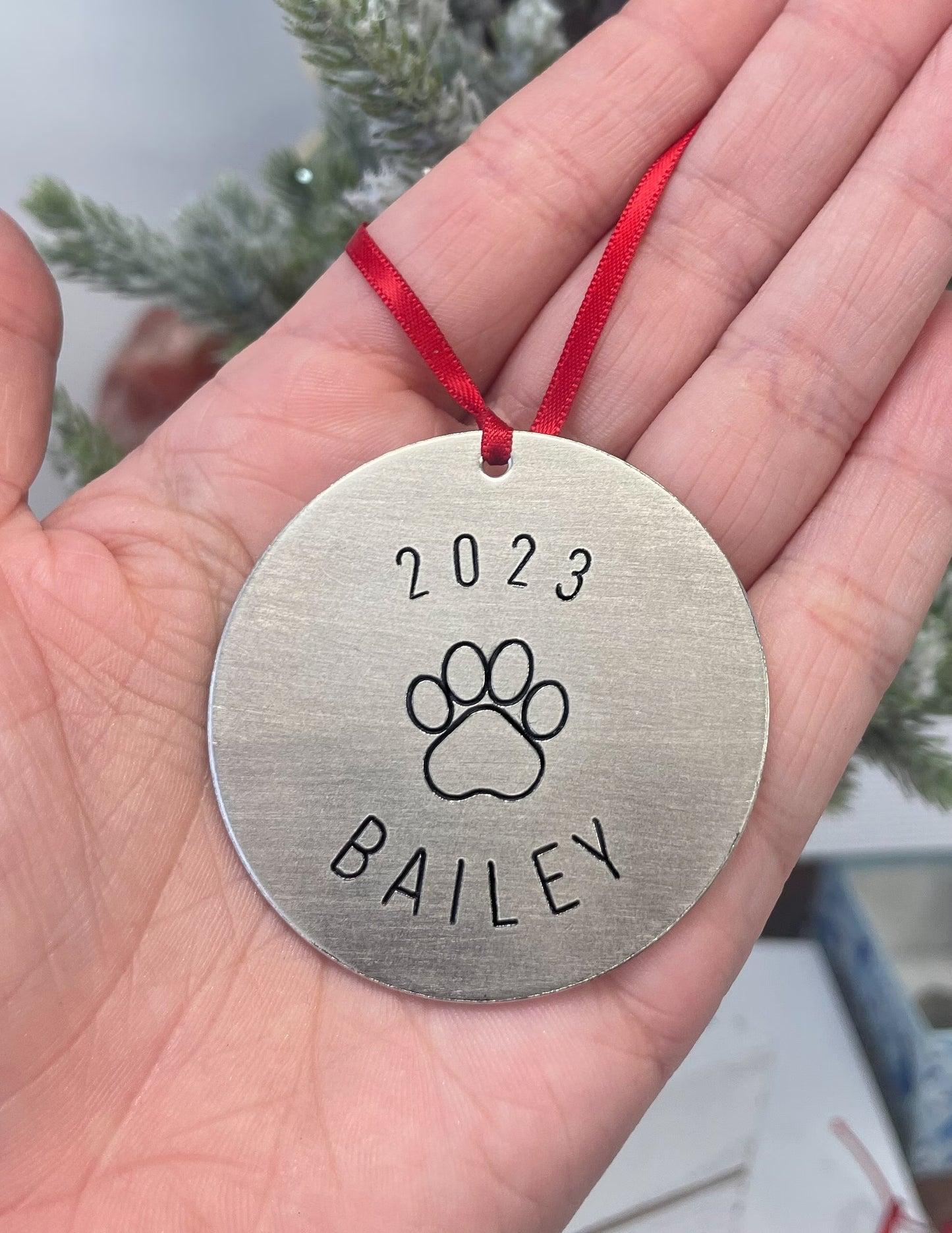 Pet's first Christmas - Dog's first Christmas - Puppy Christmas - Holiday Ornament - Secret Santa Gift - Dog Lover Gift - Dog Ornament