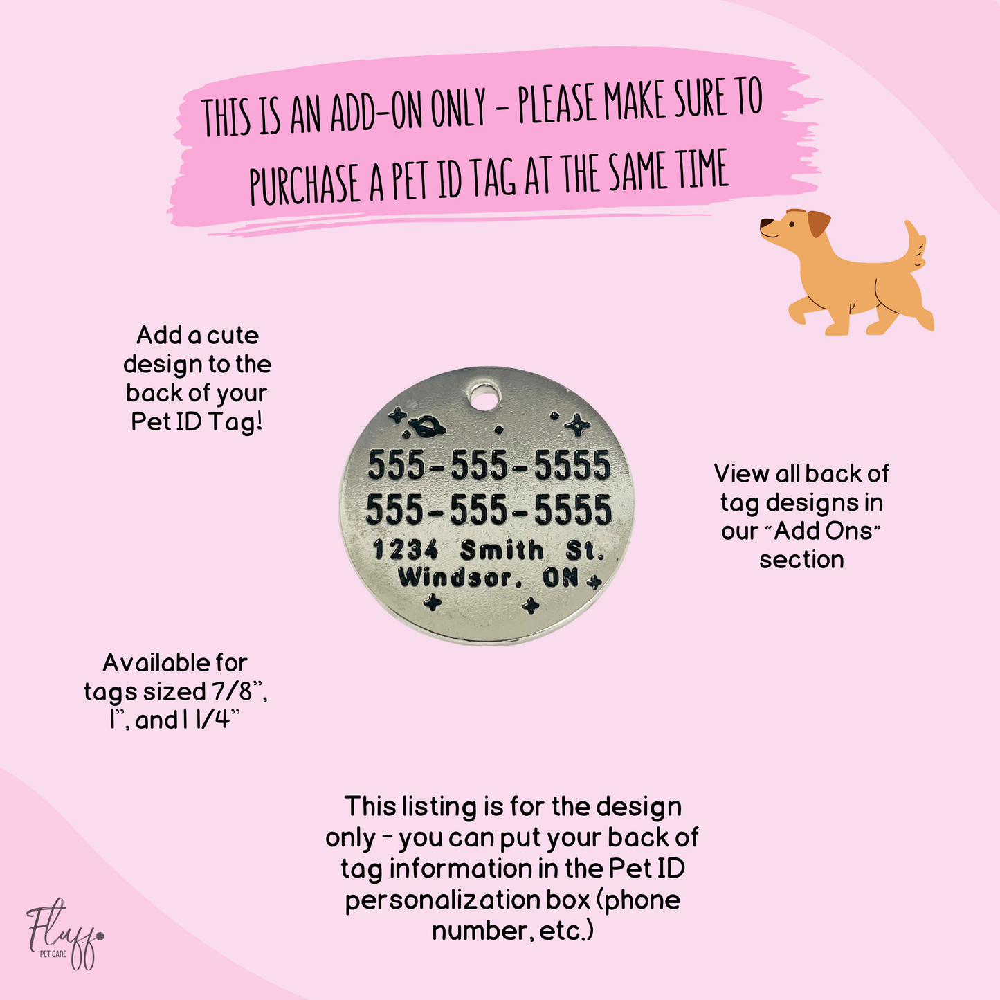 Space - Back of Pet ID Tag Design