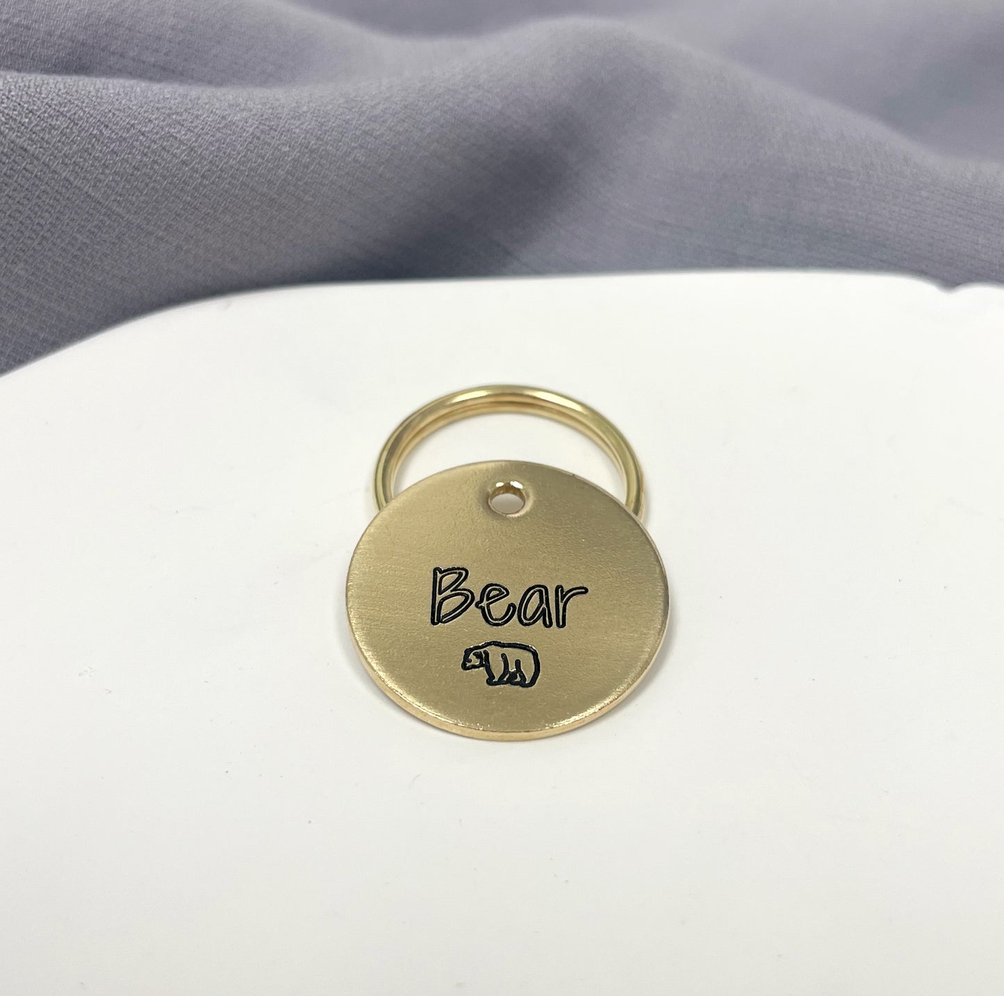 Personalized Dog Tag - Bear Design Engraved Dog Tag - Cat ID Tag - Dog Collar Tag - Custom Dog Tag - Pet ID Tag - Pet Name Tag - Bear Dog Tag - Dog Gear - Dog Accessories - Pet Accessories