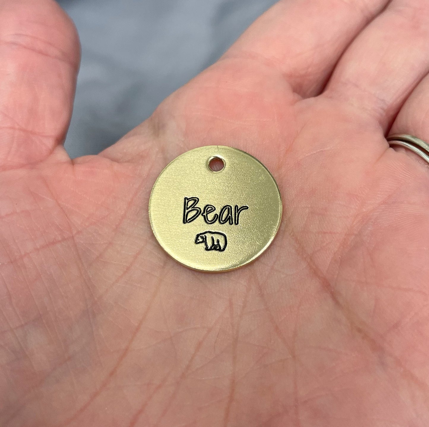 Personalized Dog Tag - Bear Design Engraved Dog Tag - Cat ID Tag - Dog Collar Tag - Custom Dog Tag - Pet ID Tag - Pet Name Tag - Bear Dog Tag - Dog Gear - Dog Accessories - Pet Accessories