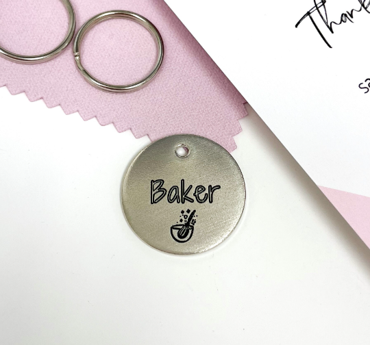 Personalized Dog Tag - Whisk Design Engraved Dog Tag - Whisk Tag - Cat ID Tag - Dog Collar Tag - Custom Dog Tag - Personalized Tag - Pet ID Tag - Pet Name Tag - Baking Themed Dog Tag - Cooking Dog Tag