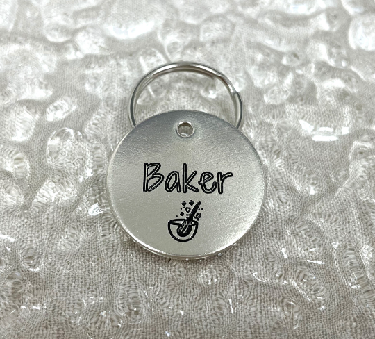 Personalized Dog Tag - Whisk Design Engraved Dog Tag - Whisk Tag - Cat ID Tag - Dog Collar Tag - Custom Dog Tag - Personalized Tag - Pet ID Tag - Pet Name Tag - Baking Themed Dog Tag - Cooking Dog Tag
