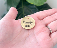 Personalized Dog Tag - Candy Design Engraved Dog Tag - Simple Candy Design Tag - Cat ID Tag - Dog Collar Tag - Custom Dog Tag - Personalized Tag - Pet ID Tag - Pet Name Tag