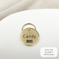 Personalized Dog Tag - Candy Design Engraved Dog Tag - Simple Candy Design Tag - Cat ID Tag - Dog Collar Tag - Custom Dog Tag - Personalized Tag - Pet ID Tag - Pet Name Tag
