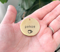 Personalized Dog Tag - Teacup Design Engraved Dog Tag - Simple Teacup Design Tag - Cat ID Tag - Dog Collar Tag - Custom Dog Tag - Personalized Tag - Pet ID Tag - Pet Name Tag