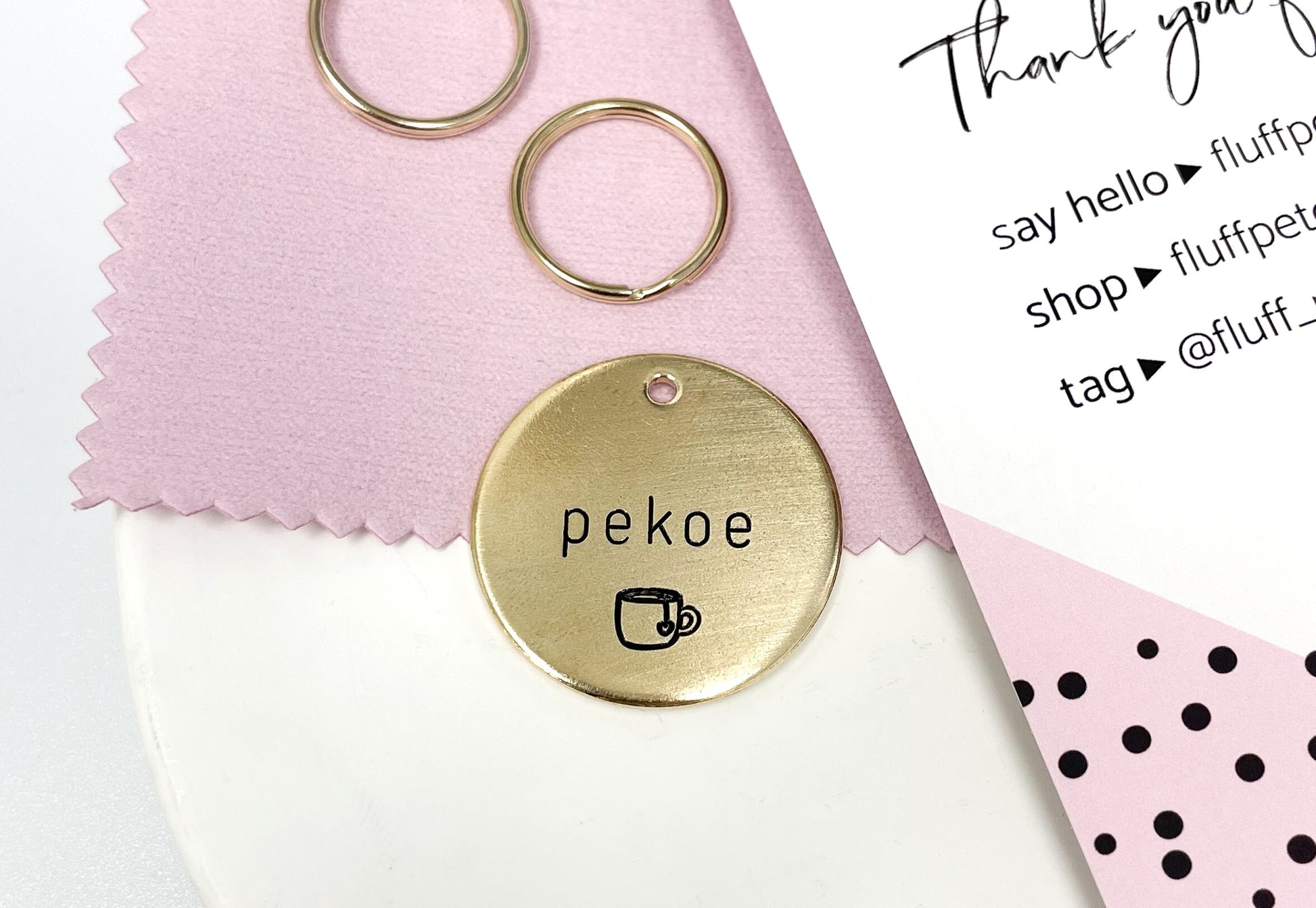 Personalized Dog Tag - Teacup Design Engraved Dog Tag - Simple Teacup Design Tag - Cat ID Tag - Dog Collar Tag - Custom Dog Tag - Personalized Tag - Pet ID Tag - Pet Name Tag