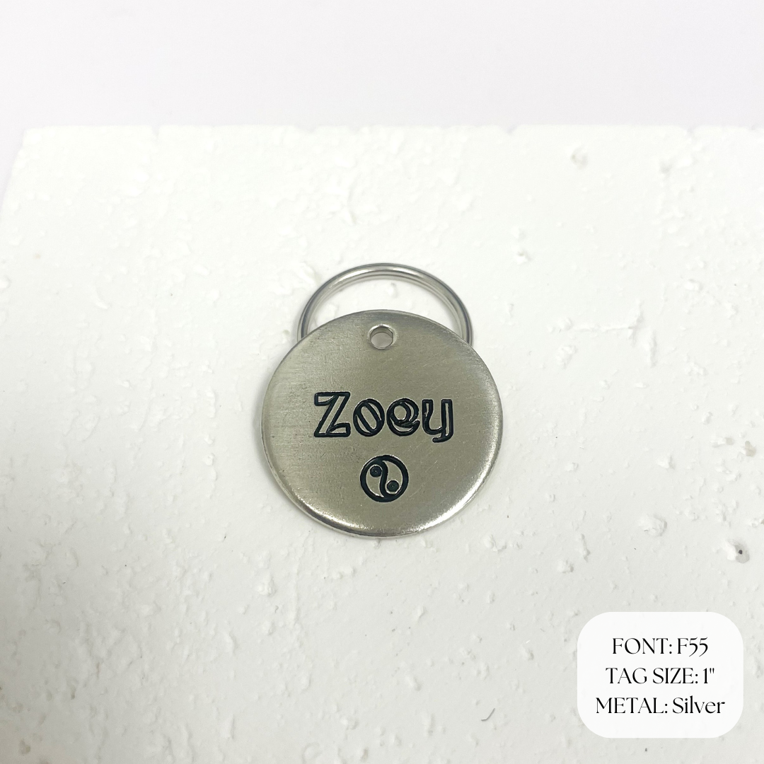 Personalized Dog Tag - Yin Yang Design Engraved Dog Tag - Cat ID Tag - Dog Collar Tag - Custom Dog Tag - Pet ID Tag - Pet Name Tag - Dog Tag -  Pet Accessories
