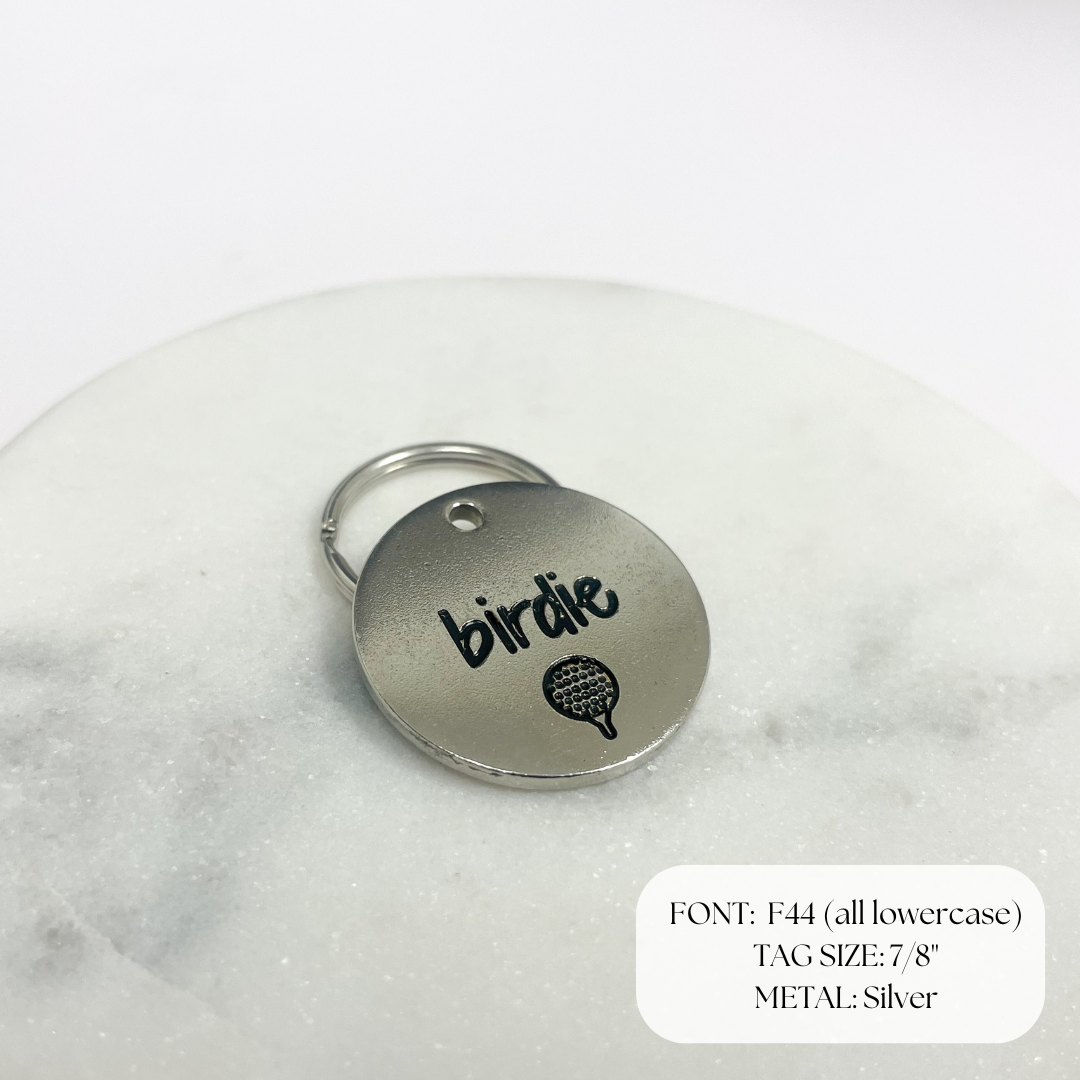 Personalized Dog Tag - Golf Ball Design Engraved Dog Tag - Cat ID Tag - Dog Collar Tag - Custom Dog Tag - Pet ID Tag - Pet Name Tag - Dog Tag -  Pet Accessories 
