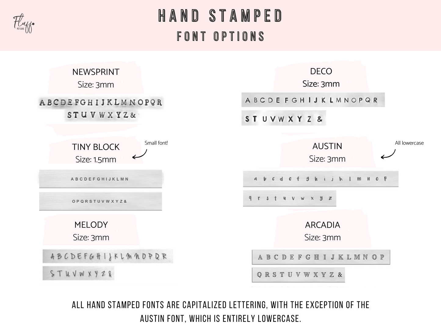 Simple Leaf Hand Stamped Pet ID Tag