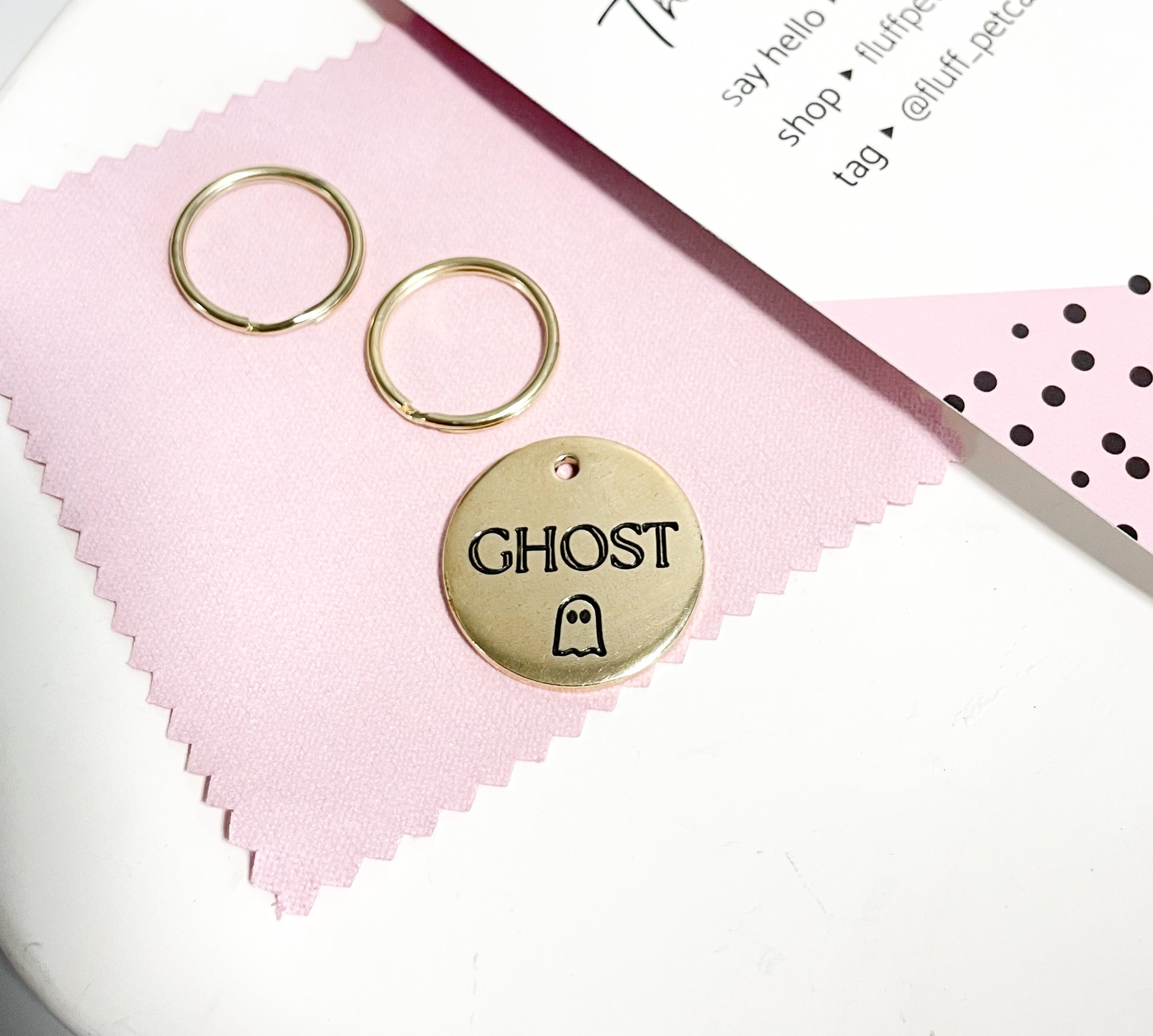 Personalized Dog Tag - simple ghost Design Engraved Dog Tag - Cat ID Tag - Dog Collar Tag - Custom Dog Tag - Pet ID Tag - Pet Name Tag - Dog Tag - Dog Gear - Dog - Halloween - ghost - halloween Design  - Accessories - Pet Accessories