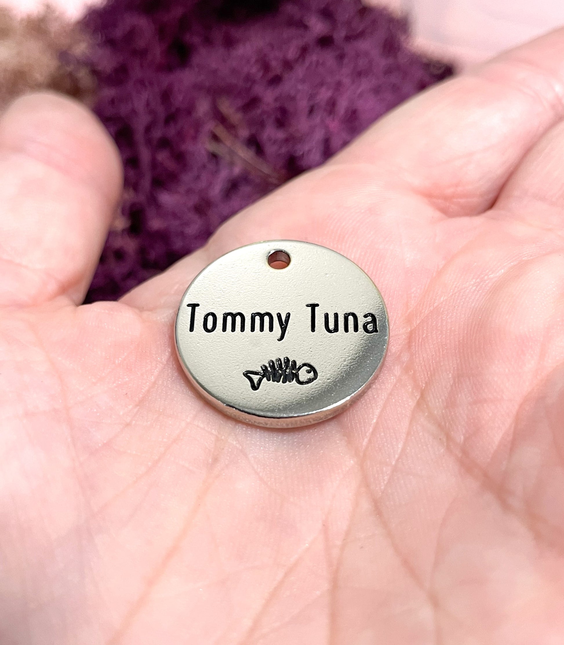 Personalized Dog Tag - fishbone Design Engraved Dog Tag - Cat ID Tag - Dog Collar Tag - Custom Dog Tag - Pet ID Tag - Pet Name Tag - Dog Tag - Dog Gear - Dog  - fish - Design  - Accessories - Pet Accessories