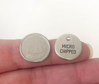 Microchipped Engraved Collar Charm