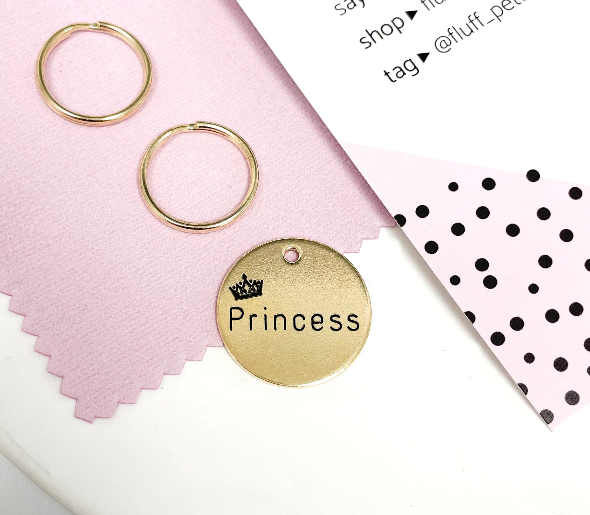 Personalized Dog Tag - Princess Crown Design Engraved Dog Tag - Crown Design Tag - Cat ID Tag - Dog Collar Tag - Custom Dog Tag - Personalized Tag - Pet ID Tag - Pet Name Tag 