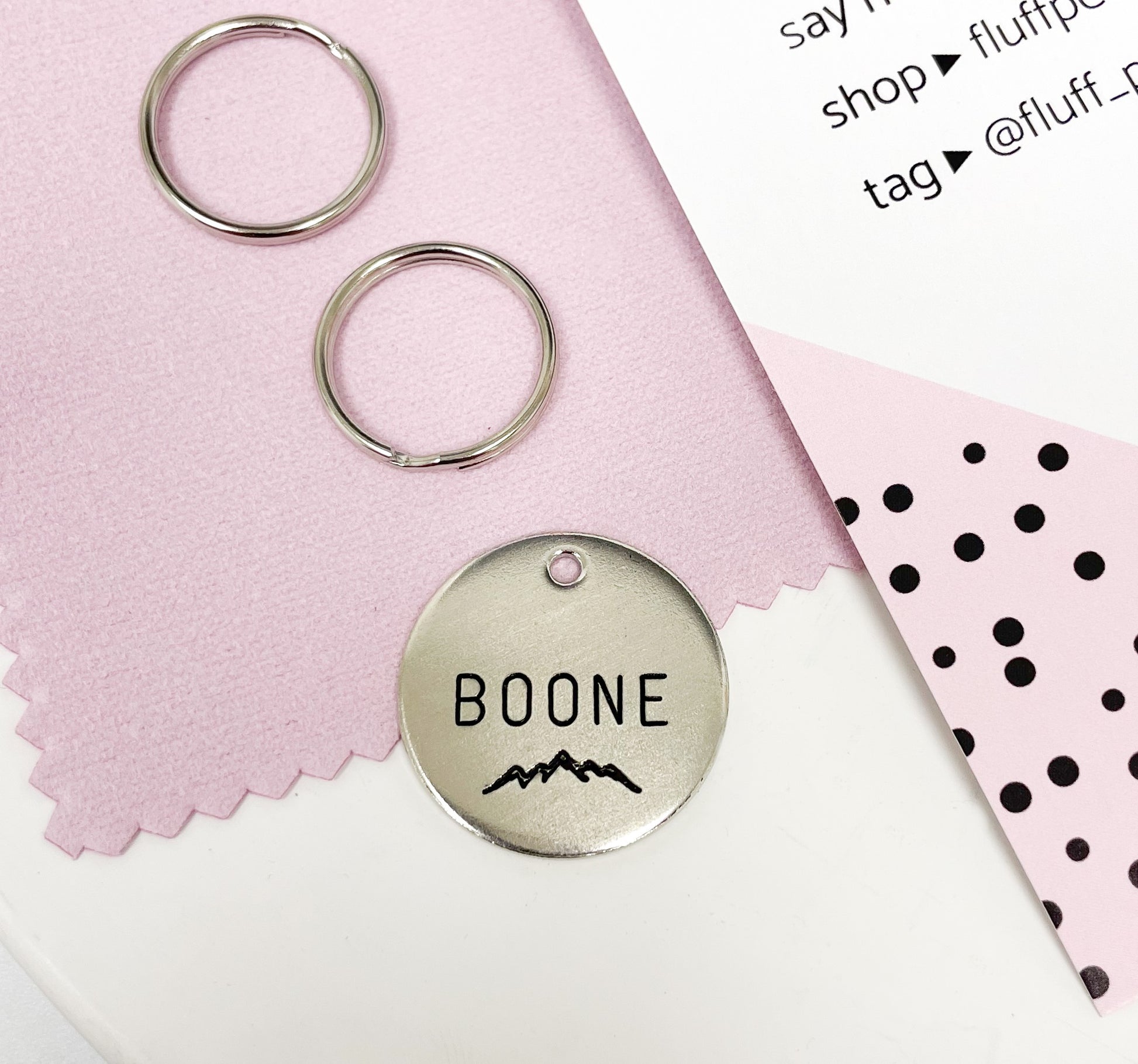 Personalized Dog Tag - Mountains Design Engraved Dog Tag - Simple Mountains Design Tag - Cat ID Tag - Dog Collar Tag - Custom Dog Tag - Personalized Tag - Pet ID Tag - Pet Name Tag - Nature Themed Dog Tag 