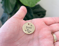 Personalized Dog Tag - Dinosaur Design Engraved Dog Tag - Dinosaur Design Tag - Cat ID Tag - Dog Collar Tag - Custom Dog Tag - Personalized Tag - Pet ID Tag - Pet Name Tag 