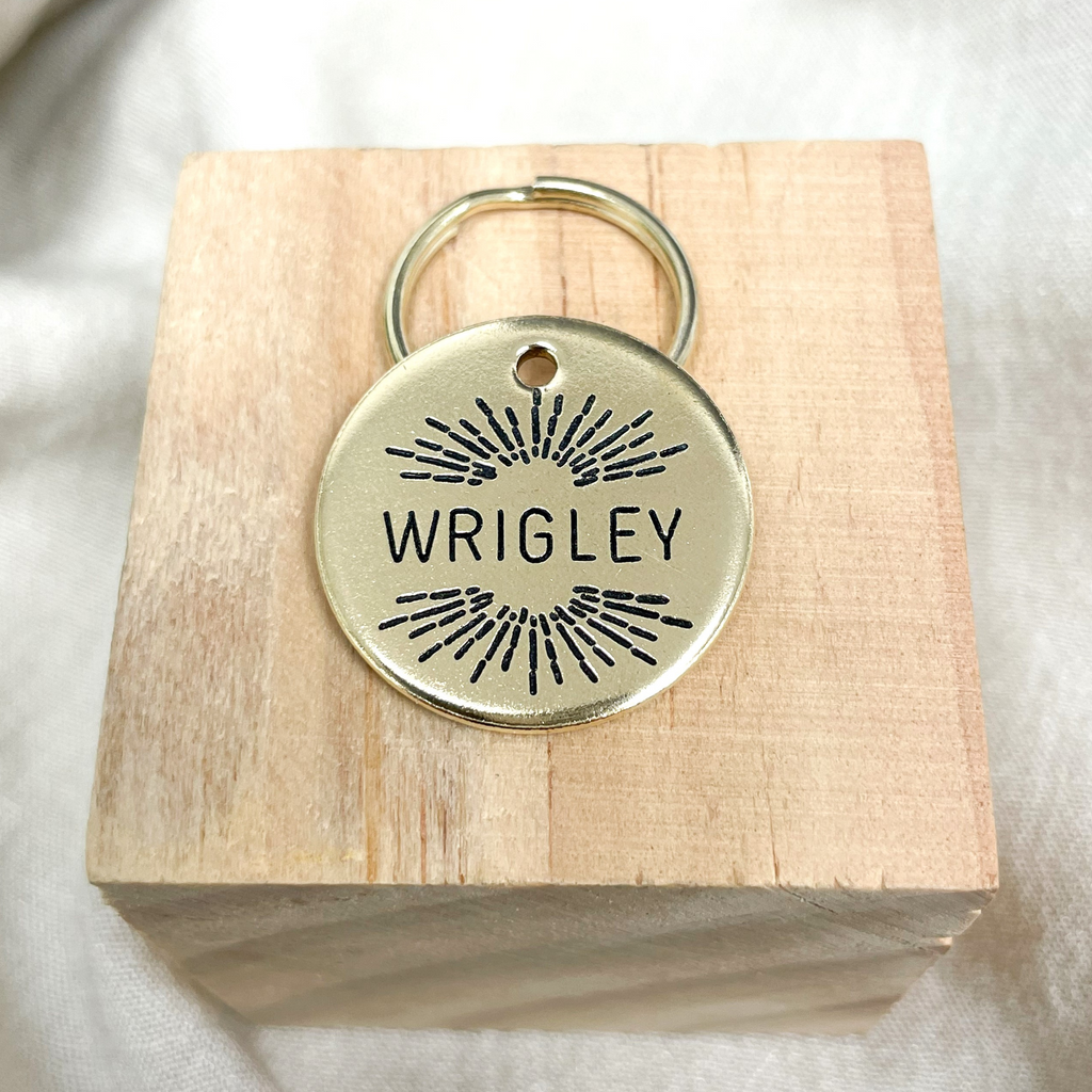 Personalized Dog Tag - Sunburst Design Engraved Dog Tag - Sunburst Design Tag - Cat ID Tag - Dog Collar Tag - Custom Dog Tag - Personalized Tag - Pet ID Tag - Pet Name Tag - sun - nature