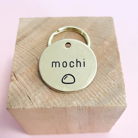 Personalized Dog Tag - mochi 
-  Design Engraved Dog Tag - Cat ID Tag - Dog Collar Tag - Custom Dog Tag - Pet ID Tag - Pet Name Tag - Dog Tag - Dog Gear - Dog  - ghosts - Design  - Accessories - Pet Accessories
