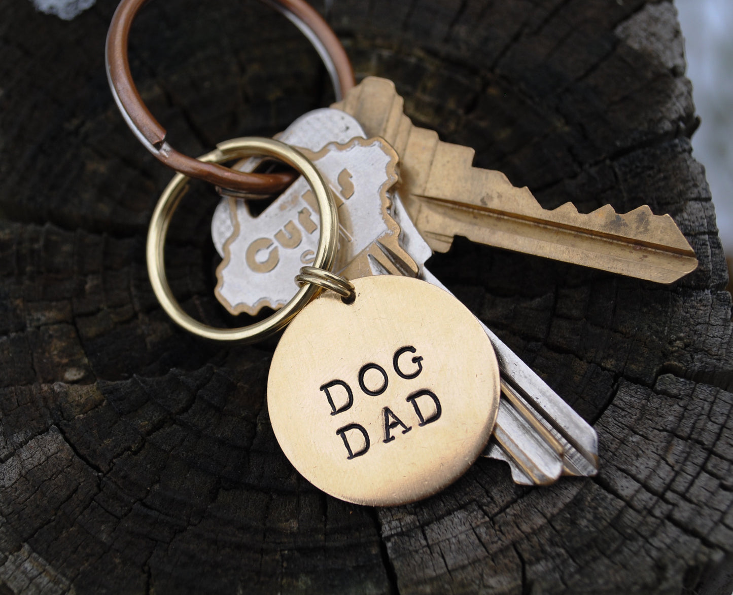 Dog Dad Keychain - Dog Dad Gift - Gift for Him - Pet Parents Gift - Fur Dad - Dog Dad Keytag - Gift for Couples - Cat Dad Gift - Unique Gift - Christmas Gift for Him - Birthday Gift for Him