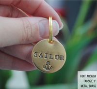 Personalized Dog Tag - Anchor Hand Stamped Dog Tag - Cat Tag - Dog ID Tag - Dog Collar Tag - Custom Dog Tag - Pet ID Tag - Pet Name Tag - Dog Lover - Nautical Dog - Dog Gear - Dog Accessories - Pet Accessories