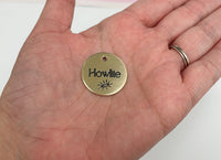 Personalized Dog Tag - Crystal Design Engraved Dog Tag - Cat ID Tag - Dog Collar Tag - Custom Dog Tag - Personalized Tag - Pet ID Tag - Pet Name Tag - Crystal - Crystal Dog Tag - Dog Gear - Dog Accessories - Pet Accessories - Pet name on front with a crystal design. Your phone number will be on the back.