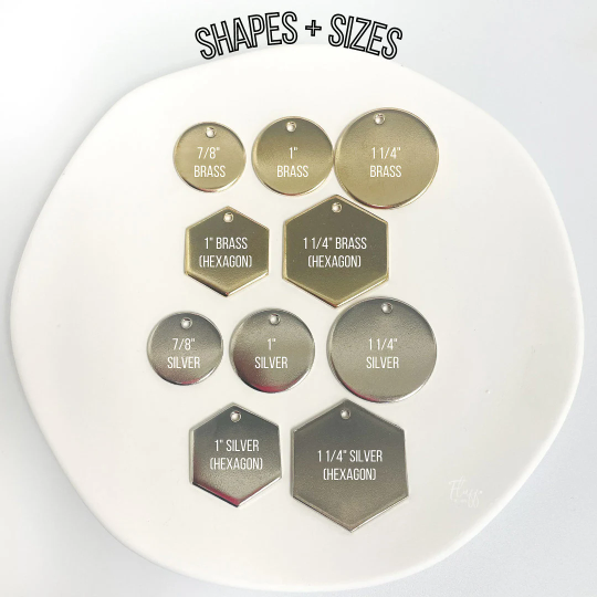 Brass name tags sales for dog collars