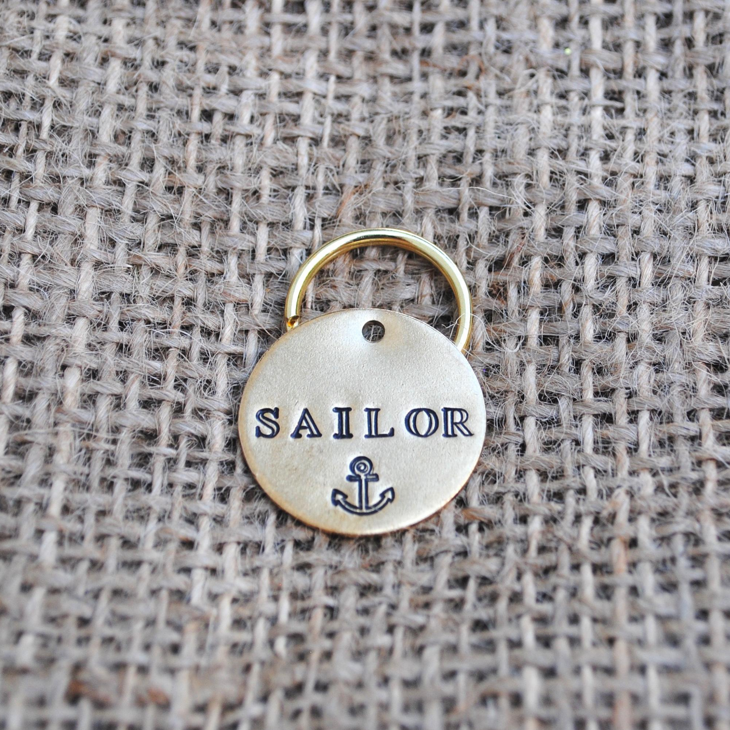 Personalized Dog Tag - Anchor Hand Stamped Dog Tag - Cat Tag - Dog ID Tag - Dog Collar Tag - Custom Dog Tag - Pet ID Tag - Pet Name Tag - Dog Lover - Nautical Dog - Dog Gear - Dog Accessories - Pet Accessories