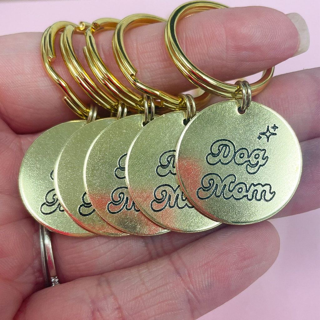 Products Dog Mom Keychain with Stars - Engraved - Dog Mom Gift - Gift for Her - Pet Mom - Fur Mom - Gift for Couples - Unique Gift - Cute Keychain
