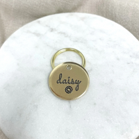 Personalized Dog Tag - Daisy Flower Design Engraved - Cat ID Tag - Dog Collar Tag - Custom Dog Tag - Personalized Tag - Pet ID Tag - Daisy Dog Tag - Dog Gear - Dog Accessories - Pet Accessories