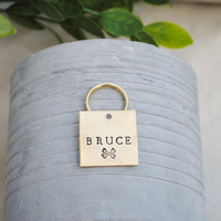 Personalized Dog Tag - Crossbones Hand Stamped Dog Tag - Personalized Pet ID - Dog Collar Tag - Custom Dog Tag - Pet ID Tag - Custom Cat Tag - Dog Lover Gift - Crossbones Dog Tag - Dog Gear - Dog Accessories - Pet Accessories