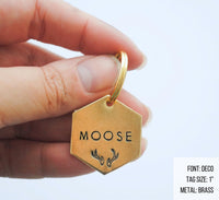 Personalized Dog Tag - Antlers Hand Stamped Dog Tag - Cat Tag - Dog ID Tag - Dog Collar Tag - Custom Dog Tag - Pet ID Tag - Metal Pet Tag - Pet Name Tag - Deer Tag - Moose Dog Tag - Antlers Dog Tag - Dog Gear - Dog Accessories - Pet Accessories