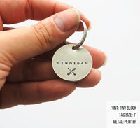 Personalized Dog Tag - Fork and Knife Hand Stamped Dog Tag - Hungry Dog - Cat ID Tag - Dog Collar Tag - Custom Dog Tag - Pet ID Tag - Customized Cat Tag - Fork Dog Tag -Dog Gear - Dog Accessories - Pet Accessories