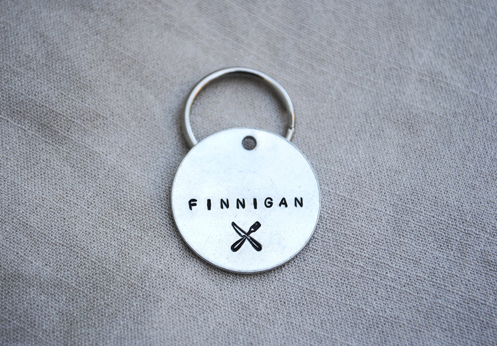 Personalized Dog Tag - Fork and Knife Hand Stamped Dog Tag - Hungry Dog - Cat ID Tag - Dog Collar Tag - Custom Dog Tag - Pet ID Tag - Customized Cat Tag - Fork Dog Tag -Dog Gear - Dog Accessories - Pet Accessories