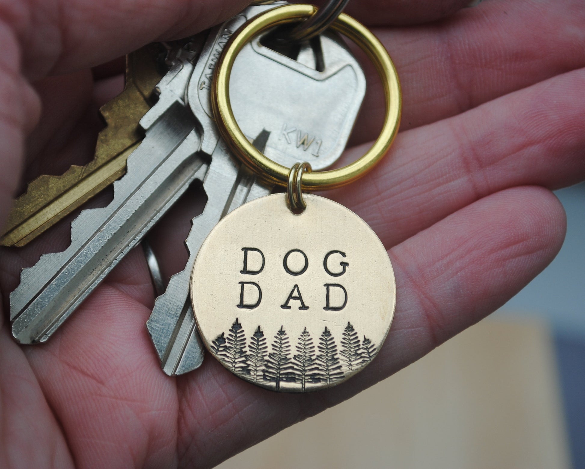 Dog Dad Keychain - Dog Dad Gift - Gift for Him - Pet Parents Gift - Fur Dad - Dog Dad Keytag - Gift for Couples - Cat Dad Gift - Unique Gift
