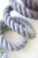 Ombré Grey Cotton Rope Leash - Cute Dog Leash - Dog Gift - Gift for Her - Pet Birthday Gift - Dog Accessory - Dog Lover Gift - Wedding Leash