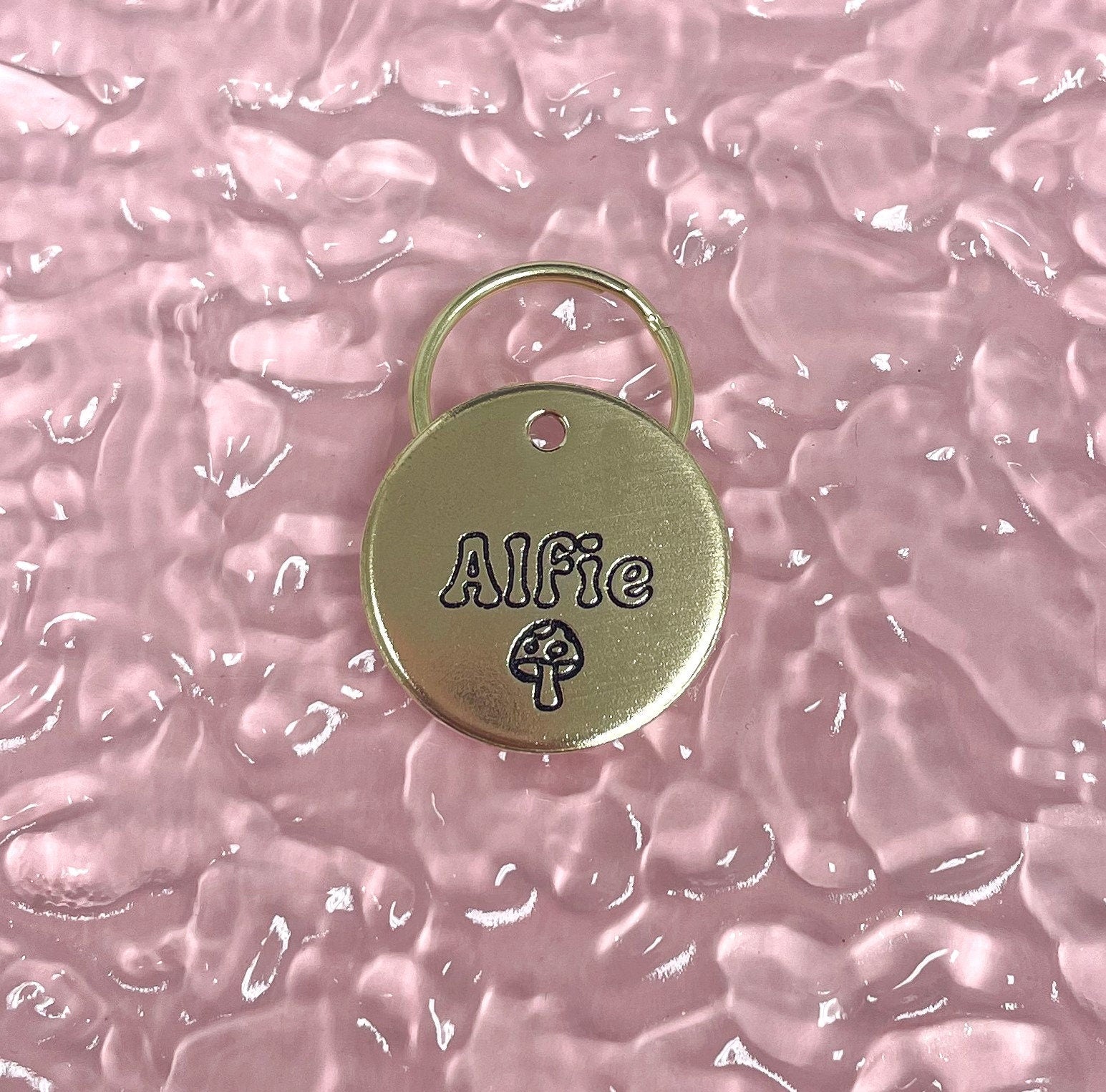 Personalized Dog Tag - Mushroom Design Engraved Dog Tag - Cat ID Tag - Dog Collar Tag - Custom Dog Tag - Pet ID Tag - Pet Name Tag - Mushroom Dog Tag - Nature Themed Dog Tag - Dog Gear - Dog Accessories - Pet Accessories