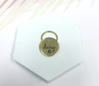 Personalized Dog Tag - Daisy Flower Design Engraved - Cat ID Tag - Dog Collar Tag - Custom Dog Tag - Personalized Tag - Pet ID Tag - Daisy Dog Tag - Dog Gear - Dog Accessories - Pet Accessories