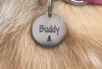 Personalized Dog Tag - Pine Tree Shaker Design Engraved Dog Tag - Cat ID Tag - Dog Collar Tag - Custom Dog Tag - Pet ID Tag - Pet Name Tag - Tree Dog Tag - Nature Themed Dog Tag - Dog Gear - Dog Accessories - Pet Accessories